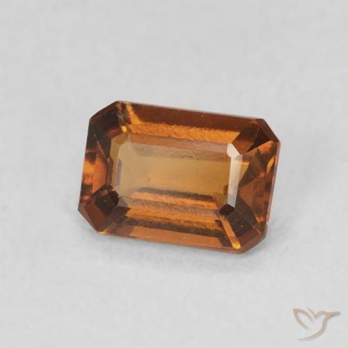 granada hessonita Laranja acastanhado Natural 0.91ct, Corte Octógono / Esmeralda, VVS-VS