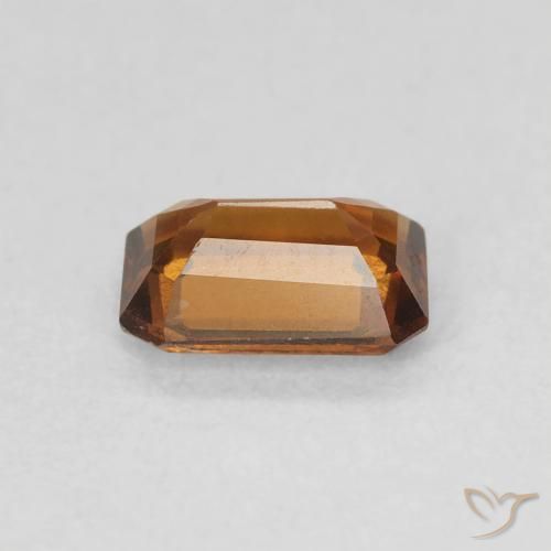 granada hessonita Laranja acastanhado Natural 0.91ct, Corte Octógono / Esmeralda, VVS-VS