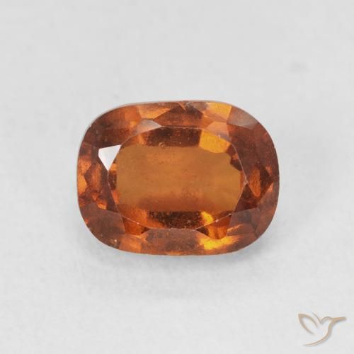 2.18ct Natural âmbar laranja granada hessonita, Almofada, VVS-VS