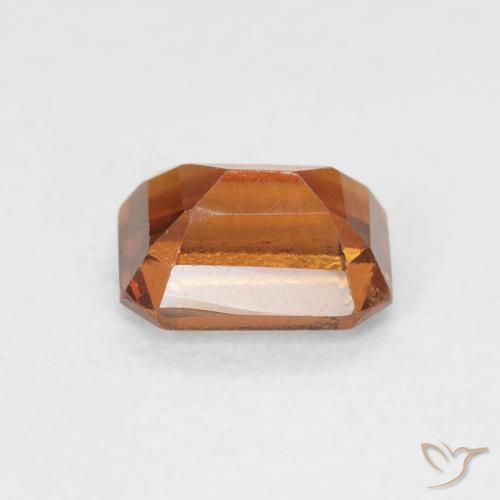 granada hessonita Laranja Profundo Natural 1.06ct, Corte Octógono / Esmeralda, VS