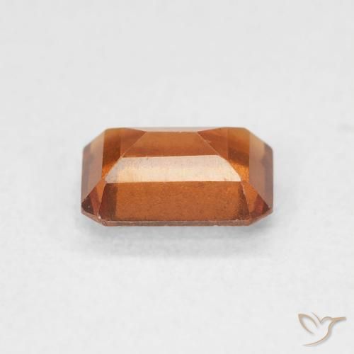granada hessonita Laranja Profundo Natural 0.90ct, Corte Octógono / Esmeralda, VVS-VS