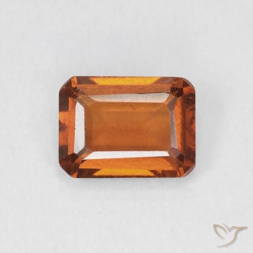 1.40ct Natural Laranja Profundo granada hessonita, Corte Esmeralda, VVS-VS