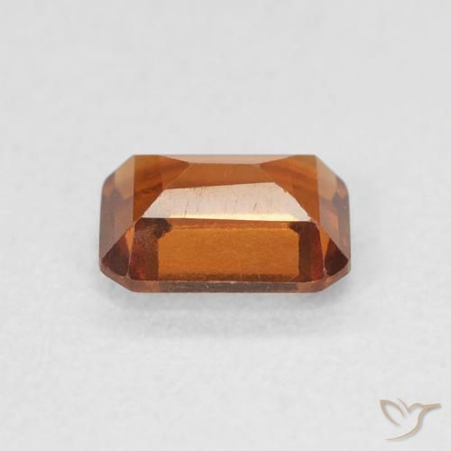 granada hessonita Medium Dark-Orange Natural 1.12ct, Corte Octógono / Esmeralda, VVS-VS
