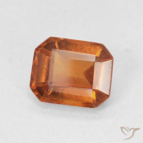 granada hessonita Laranja Profundo Natural 1.71ct, Corte Octógono / Esmeralda, VS