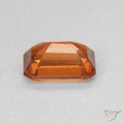 granada hessonita Laranja Profundo Natural 0.90ct, Corte Octógono / Esmeralda, VS