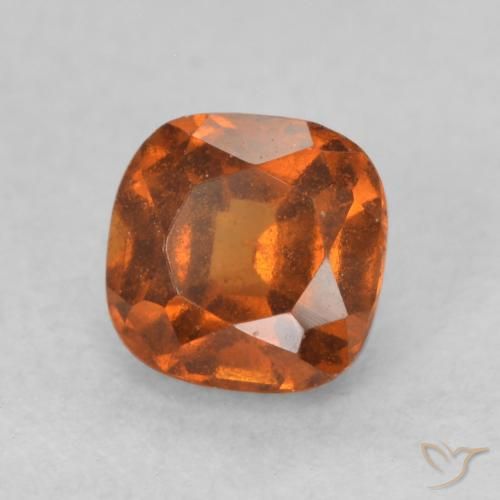granada hessonita Laranja Médio Natural 0.73ct, Almofada, VS