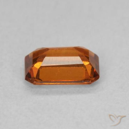 granada hessonita Laranja Médio Natural 0.82ct, Corte Octógono / Esmeralda, VS