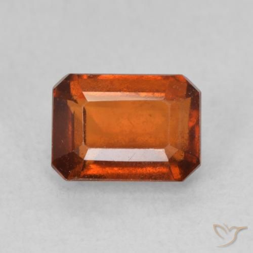 1.50ct Natural Laranja Médio granada hessonita, Corte Esmeralda, VS
