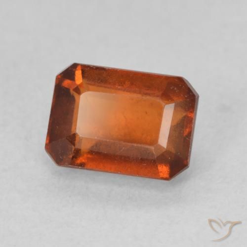 granada hessonita Laranja Médio Natural 1.50ct, Corte Octógono / Esmeralda, VS