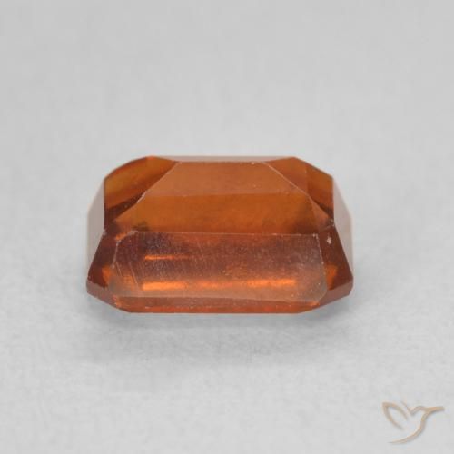 granada hessonita Laranja Médio Natural 1.50ct, Corte Octógono / Esmeralda, VS