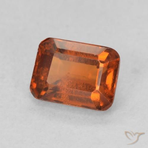 granada hessonita Laranja Médio Natural 1.41ct, Corte Octógono / Esmeralda, VS