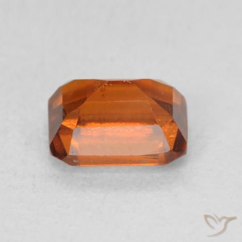granada hessonita Laranja Médio Natural 1.41ct, Corte Octógono / Esmeralda, VS