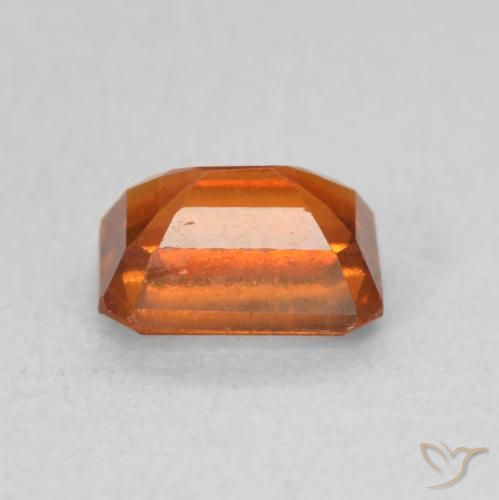 granada hessonita laranja avermelhado Natural 1.31ct, Corte Octógono / Esmeralda, VS-SI