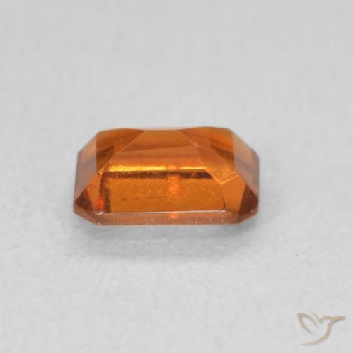 granada hessonita Laranja Profundo Natural 0.79ct, Corte Octógono / Esmeralda, VS-SI