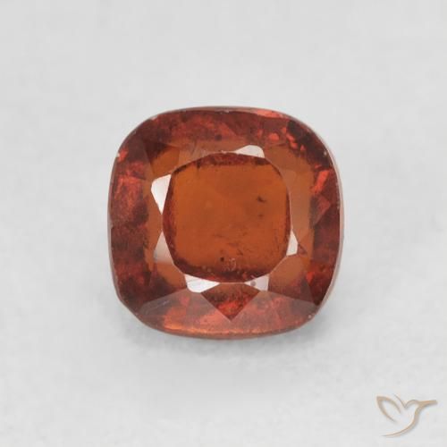 0.94ct Natural laranja avermelhado granada hessonita, Almofada, VS