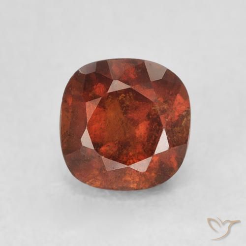 0.99ct Natural laranja avermelhado granada hessonita, Almofada, VS