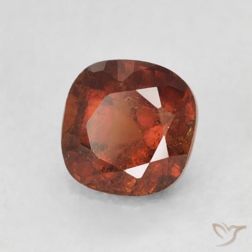 granada hessonita laranja avermelhado Natural 0.99ct, Almofada, VS