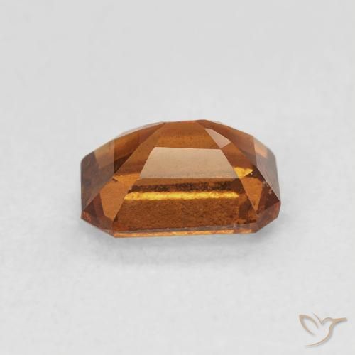 granada hessonita Laranja Profundo Natural 1.02ct, Corte Octógono / Esmeralda, VVS