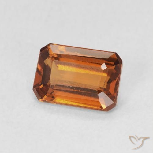 granada hessonita Medium Dark-Orange Natural 1.06ct, Corte Octógono / Esmeralda, VVS