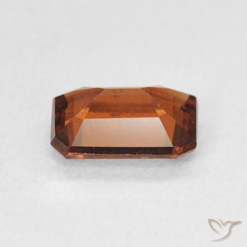 granada hessonita Laranja Profundo Natural 1.42ct, Corte Octógono / Esmeralda, VVS