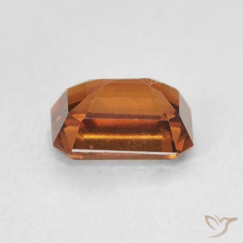granada hessonita laranja avermelhado Natural 1.27ct, Corte Octógono / Esmeralda, VVS