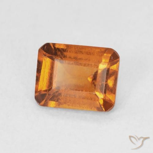 granada hessonita Laranja Profundo Natural 1.07ct, Corte Octógono / Esmeralda, VS-SI