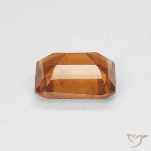 granada hessonita Laranja Profundo Natural 1.07ct, Corte Octógono / Esmeralda, VS-SI