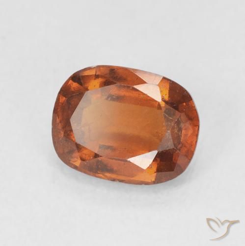 granada hessonita Laranja Profundo Natural 1.85ct, Almofada, VS-SI