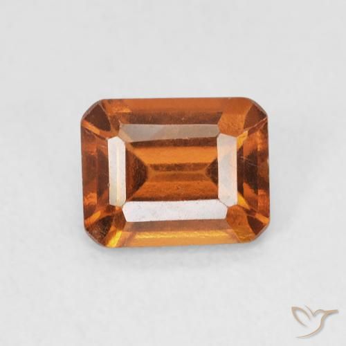 1.07ct Natural Laranja Profundo granada hessonita, Corte Esmeralda, VS-SI