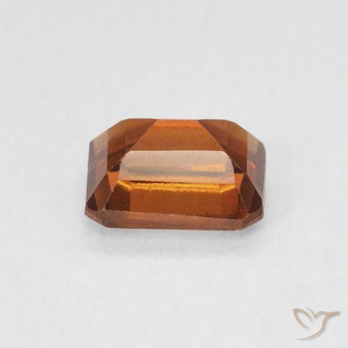 granada hessonita Laranja Profundo Natural 0.77ct, Corte Octógono / Esmeralda, VS-SI