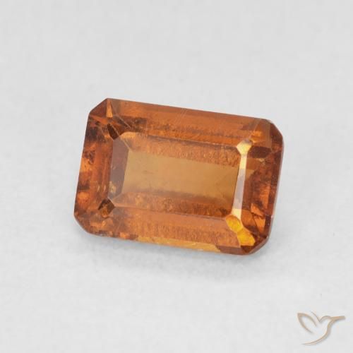 granada hessonita Laranja Médio Natural 1.36ct, Corte Octógono / Esmeralda, VS-SI