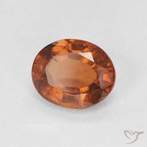 granada hessonita Medium Dark-Orange Natural 1.77ct, oval, VS