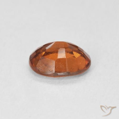 granada hessonita laranja avermelhado Natural 1.27ct, oval, VS