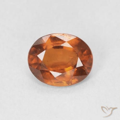 1.41ct Natural laranja avermelhado granada hessonita, oval, VS