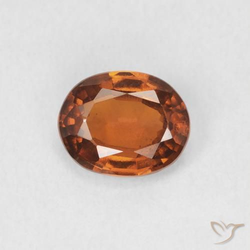 1.21ct Natural âmbar laranja granada hessonita, oval, VS