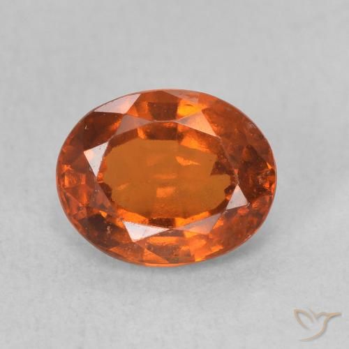 1.39ct Natural âmbar laranja granada hessonita, oval, VS-SI