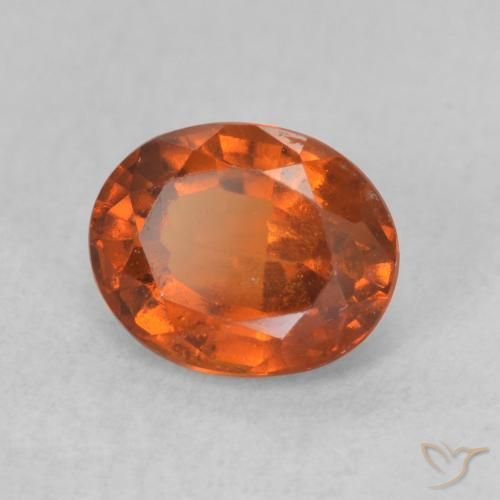 granada hessonita âmbar laranja Natural 1.39ct, oval, VS-SI