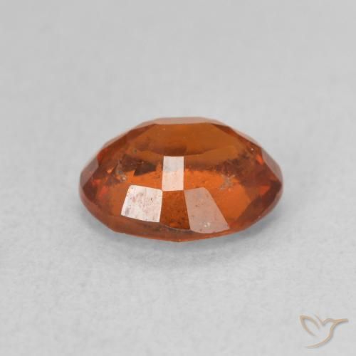 granada hessonita laranja avermelhado Natural 1.65ct, oval, VS-SI