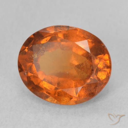 granada hessonita laranja avermelhado Natural 2.23ct, oval, VS-SI