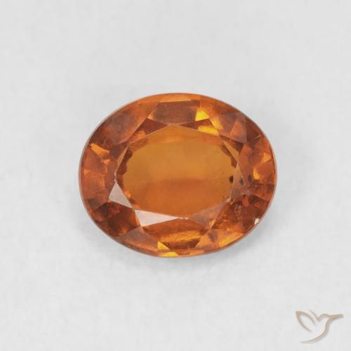 1.32ct Natural Laranja Profundo granada hessonita, oval, VS