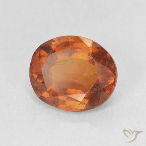 granada hessonita laranja avermelhado Natural 2.36ct, oval, VS