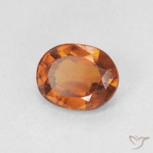 granada hessonita Medium Dark-Orange Natural 1.18ct, oval, VS
