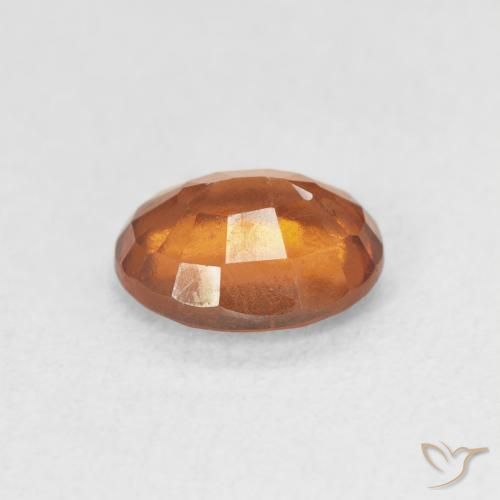 granada hessonita laranja avermelhado Natural 1.48ct, oval, VS