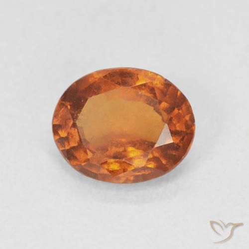granada hessonita Laranja amarelado Natural 1.45ct, oval, VS