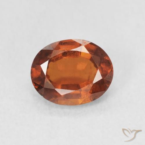 1.39ct Natural âmbar laranja granada hessonita, oval, VS
