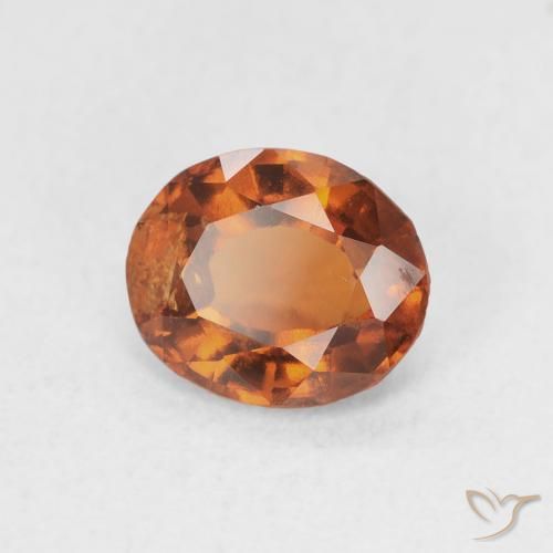 granada hessonita âmbar laranja Natural 1.44ct, oval, VS-SI