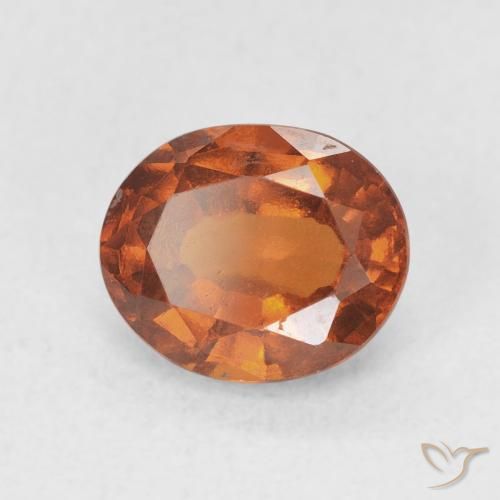granada hessonita âmbar laranja Natural 2.18ct, oval, VS