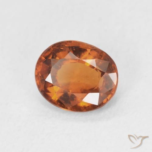 granada hessonita Medium Dark-Orange Natural 1.48ct, oval, VS