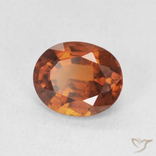 granada hessonita laranja avermelhado Natural 1.93ct, oval, VS