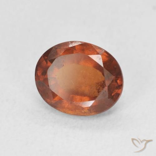 granada hessonita laranja avermelhado Natural 1.87ct, oval, VS